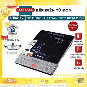 Mua Bếp Từ Cơ Sunhouse SHD6152 - Tặng Nồi Lẩu - Hàng chính hãng