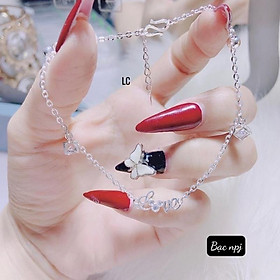 Lắc chân nữ, Lắc chân Bạc nữ ️ LOVE ️ RẺ VÔ ĐỊCH - Bạc Npj