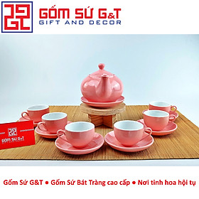 Mua Bộ trà dáng bưởi màu hồng Gốm Sứ G&T