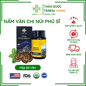 Nấm Vân Chi Núi Phú Sĩ (Made in USA) - Tăng cường sức đề kháng, hệ miễn dịch, hỗ trợ điều trị ung thư (Hộp 60 viên 500mg/ viên)