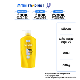 SUNSILK Dầu Xả Mềm Mượt Diệu Kỳ 600G