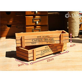 Khay gỗ chữ nhật để bàn CAFEDO nhỏ số 01