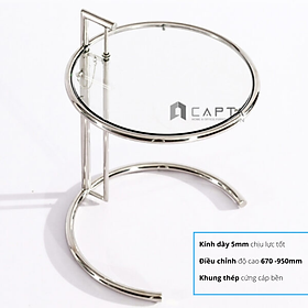 Mua Bàn sofa mặt kính trong suốt điều chỉnh độ cao Bàn trà decor đẹp trang trí phòng khách hottrend  TS0953-05G