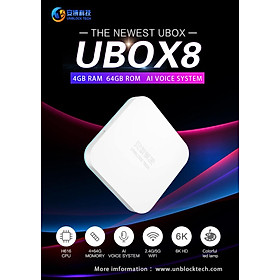 Mua UBOX8 PRO MAX  Android 10 Tv Box Voice điều khiển giọng nói Dual Wifi 4GB 64GB xem kênh Nhật  Hàn  Trung quốc ... miễn phí- Hàng chính hãng