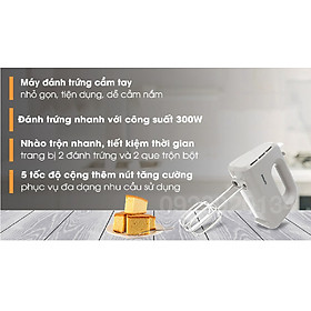 Mua Máy đánh trứng cầm tay 300w. 5 tốc độ Philips HR3705/20 - Hàng chính hãng
