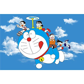 Mua Tranh dán tường 3d Doremon dán phòng bé - ép kim sa - có sẵn keo TB74