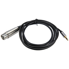 3.5mm to XLR Audio Cable 3.5mm Male to Cannon Female Guitar Phone Sound Card Mixer Connetion Line 1.5m Black