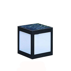 Mua Đèn trụ hàng rào vuông năng lượng mặt trời  màu đen  nhựa ABS  trang trí ngoài trời HT712