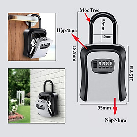 Hộp Khoá LockBox Có Móc Treo KUNBE Đựng Chìa Khóa Treo Tường Cho Homestay