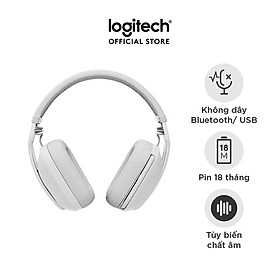 Tai nghe không dây Logitech Zone Vibe 100 nhẹ, với micrô khử tiếng ồn, Tai nghe Bluetooth Đa điểm Tiên tiến, Hoạt động với Teams, Google Meet, Zoom, Mac/PC -Hàng chính hãng