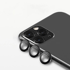 Hình ảnh Đen - Bộ miếng dán kính cường lực bảo vệ Camera cho iPhone 11 Pro / 11 Pro Max hiệu Nillkin CLRFilm mang  lại khả năng chụp hình sắc nét full HD (độ cứng 9H, chống trầy, chống chụi & vân tay, bảo vệ toàn diện) - Hàng chính hãng - Xám 
