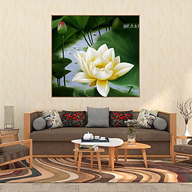 Mua Tranh Canvas Treo Tường Hoa Sen Trắng