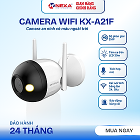 Camera Ngoài Trời KBVISION KX-A21F 2MP, Ghi Hình Có Màu Ban Đêm, Chuẩn IP67, Có Mic - Hàng Chính Hãng