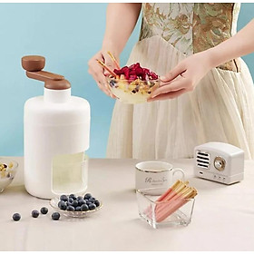 Mua  KoSuyTu  Bào Đá  Xay Đá Tuyết Mini Đa Năng Cho Gia Đình - Quay Bằng Tay  KT 13 x 25 CM