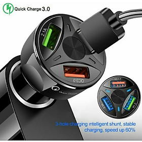 Mua TẨU SẠC ĐIỆN THOẠI GẮN TRÊN XE HƠI ÔTÔ CÔNG NGHỆ MỚI VỚI 3 CỔNG SẠC NHANH VÀ SẠC THƯỜNG LOẠI TỐT CHUẨN
