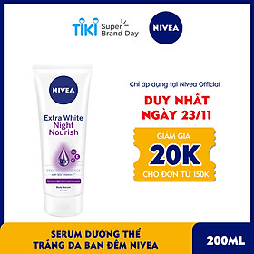Serum Dưỡng Thể Trắng Da Ban Đêm Nivea 200ml - 89122