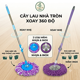 Cây Lau Nhà Xoay 360 Độ Cao Cấp - Giao màu ngẫu nhiên