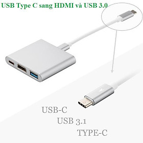 Cáp chuyển Type-C ra HDMI và 1 cổng USB 3.0