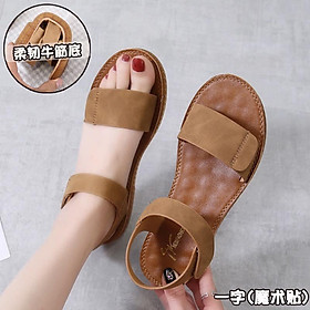 Sandal quai Ngang nữ chuẩn kiểu Hàn Quốc - quai dán siêu chắc chắn, tiện lợi, lên chân cực đẹp