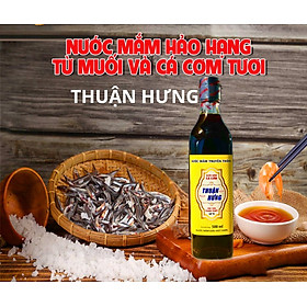 NƯỚC MẮM PHAN THIẾT CHAI THỦY TINH - THUẬN HƯNG 60 ĐỘ ĐẠM/ 1 THÙNG 12 CHAI 500ML