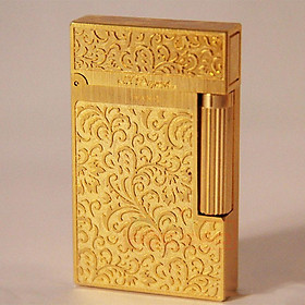 Mua Vỏ Hột Quẹt Bật Lửa Upon Họa Tiết Hoa Văn Sang Trọng D10V Màu Vàng - Dùng Gas Đá Cao Cấp