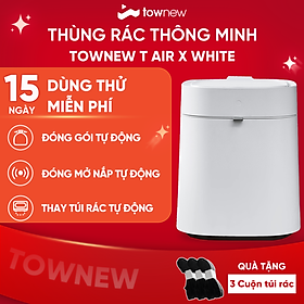 Mua Thùng Rác Thông Minh TOWNEW T AIR X (WHITE) - Tự động đóng gói và thay túi rác - Bản Quốc Tế