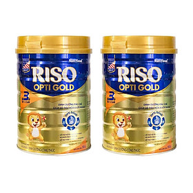 Combo 2 hộp Sữa bột NutiFood RISO OPTI GOLD 3 (900g) - dinh dưỡng đặc chế giúp hệ tiêu hóa khỏe mạnh cho Trẻ Từ 1 đến 2 Tuổi