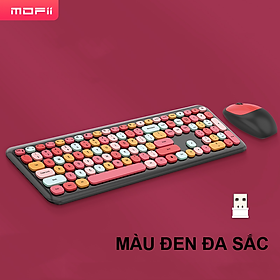 Mua Combo bàn phím chuột không dây MOFII 666 thiết kế hiện đại đa dạng màu sắc kết nối bằng chip USB 2.4GHz - HÀNG CHÍNH HÃNG
