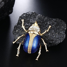 Vintage Enamel Crystal Insect Brooch Insect Beetle Bug Brooch Pin