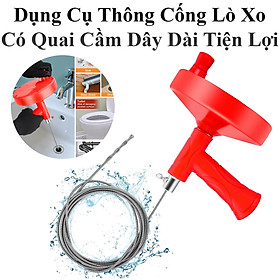Dụng Cụ Thông Cống Lò Xo Có Quai Cầm Dây Dài 10M Tiện Dụng