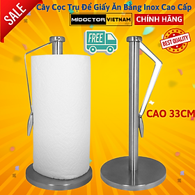 Hình ảnh Cây Để Giấy Đứng Inox - Cọc Trụ Khăn Giấy Vệ Sinh, Giấy Ăn