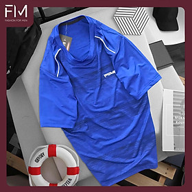 Áo thun nam cổ tròn tay ngắn, chất thun lạnh mềm mại, co giãn thoải mái – FORMEN SHOP – FMPS134 - XANH - M