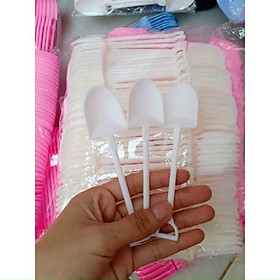 Combo 100 xẻng tim mini múc bột, múc kem siêu xinh