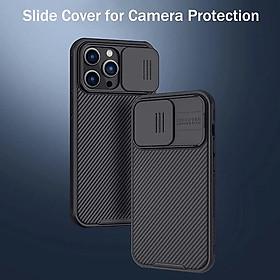Ốp lưng iPhone 15 Pro, 15 Pro Max hiệu Nillkin Camshield Pro chống sốc cực tốt, chất liệu cao cấp, có khung & nắp đậy bảo vệ Camera - Hàng nhập khẩu