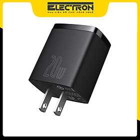Cốc sạc siêu nhỏ gọn 20W Baseus Compact Quick Charger (USB + Type C, công suất 20W) - Hàng Chính Hãng 
