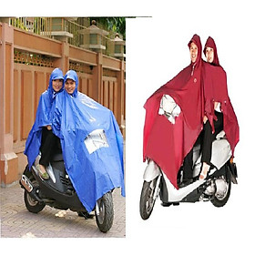 Áo Mưa 2 Nón, 2 Người Mặc Có Kiếng Đèn Siêu Tiện Lợi