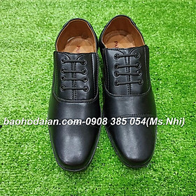 Giày bảo vệ chất liệu simili màu đen- Hình thật