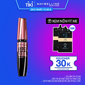 Mascara Dài Mi và Cong Mi Maybelline New York Hyper Curl Waterproof Chuốt Mi Đen Không Lem Không Trôi 9.2ml