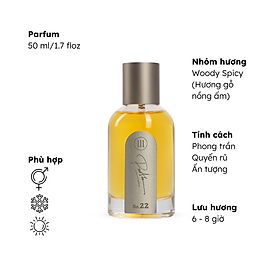 Nước hoa unisex phong trần, quyến rũ, ấn tượng No.22 (2AM) Morra - dạng xịt