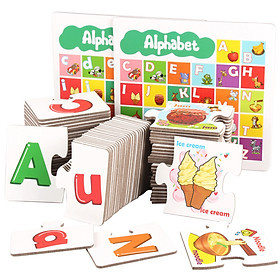 Children English Letters Alphabet Puzzle Game Cards Cognitive Educational Learning Toys - Early English Cognition