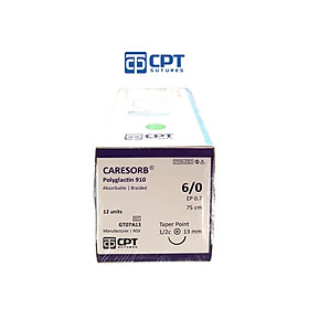 Chỉ phẫu thuật tự tiêu CPT Caresorb Polyglactin 910 số 6 0 - GT07A13