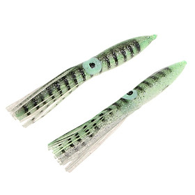 2pcs/pack  Squid Skirt Trolling  for Codfish Sea Bass  Rigs - Red