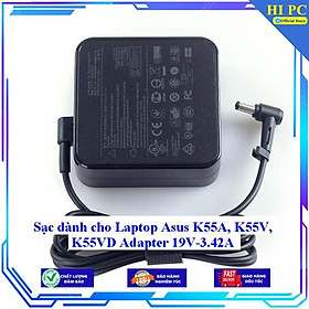 Sạc dành cho Laptop Asus K55A K55V K55VD Adapter 19V-3.42A - Hàng Nhập Khẩu 