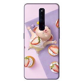 Ốp lưng điện thoại Oppo F11 Pro hình Heo Con Ăn Dâu - Hàng chính hãng