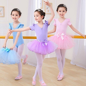 Đầm múa ballet bé gái thiết kế cao cấp PD351 - Hồng - Size 3: chiều cao: 95cm, cân nặng: 13-15kg