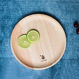 Mua Đĩa gỗ tròn decor  dùng chụp ảnh  trang trí  khay gỗ đựng đồ ăn gỗ cao su - HÀNG CHÍNH HÃNG - BẢO HÀNH 1 ĐỔI 1