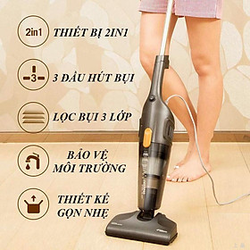 Mua Máy Hút Bụi Gia Đình Deerma DX115C Công Suất Lớn 600W Kèm 3 Đầu Hút - Máy Hút Bụi Cầm Tay