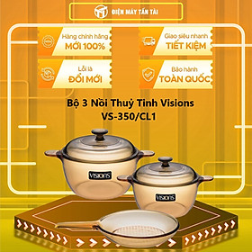 Mua Bộ nồi chảo thủy tinh Visions VS-350   Xuất xứ từ Pháp   Hàng chính hãng