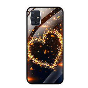 Ốp lưng Kính Cường Lực cho Samsung Galaxy A51 - 0418 HEART09 - Hàng Chính Hãng