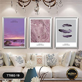 Giá Sock Bộ 3 Tranh Treo Tường Phòng Ngủ Canvas Khung Gỗ Tranh Phòng Ăn Phòng Khách